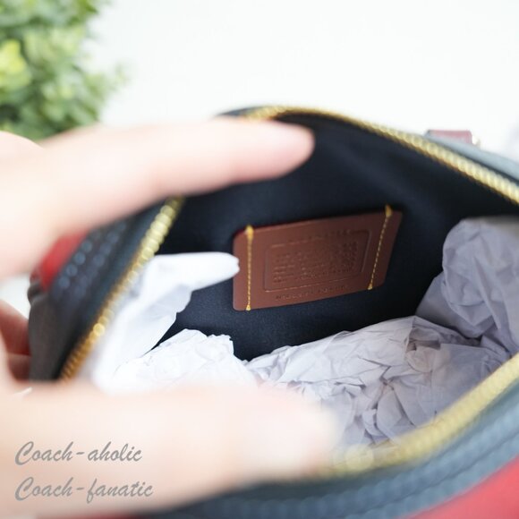 NWT Coach CBM68 Mini Rowan Crossbody Bag In Colorblock Signature Canvas - Picture 9 of 11